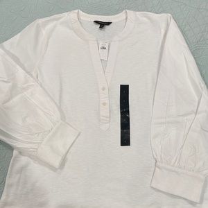 Banana Republic while bell sleeves top